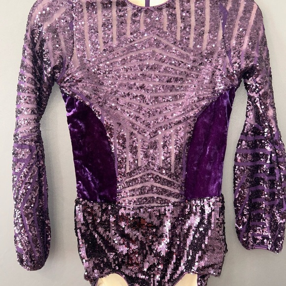 Tenth House Omega Dance Costume Style TH18109Size MA Adult Eggplant Jazz - Picture 6 of 12